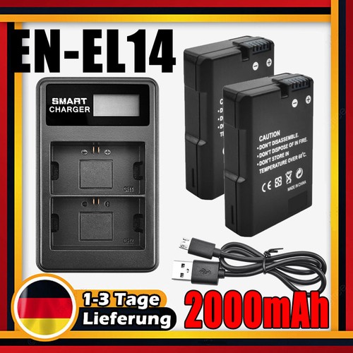 Batteria el14 per nikon - 2x, en-el14